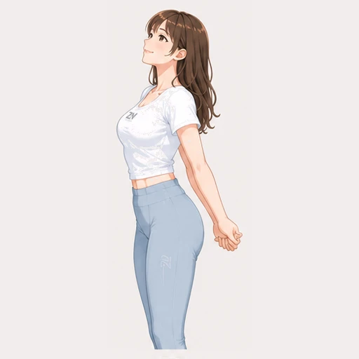 両手を後ろで組んで肩甲骨を寄せ、胸を開くストレッチのイラスト